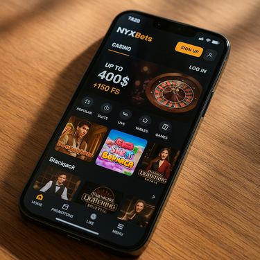 NyxBets Casino Mobile Platform - Responsive Design